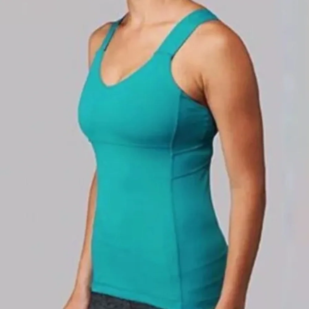 Lululemon VINTAGE Push Your Limits Teal Tank Top